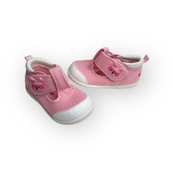 crtartu 𖠌 Mesh T Strap Cartoon Bunny Baby Walker Sandals 𖠌 Pink Toddler 6 6.5 - Picture 12 of 16